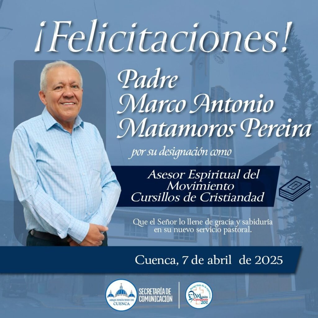 Padre Marco Matamoros Asesor espiritual del MCC de Cuenca